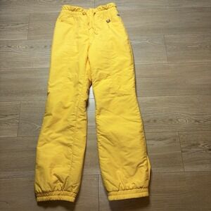Vintage Fera international women's Ski Snow Pants Size 10 Reg Yellow Retro